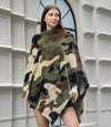 Fashion Winter Poncho Sweater #P6214 Olive (PC)