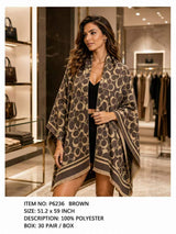 Fashion Design Poncho Wrap #P6236 - Multiple Colors (PC)