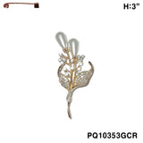 Fashion Design Rhinestone Brooch #PQ10353 - Multiple Colors (PC)