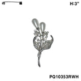 Fashion Design Rhinestone Brooch #PQ10353 - Multiple Colors (PC)