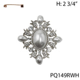 Fashion Design Rhinestone Brooch #PQ149 - Multiple Colors (PC)