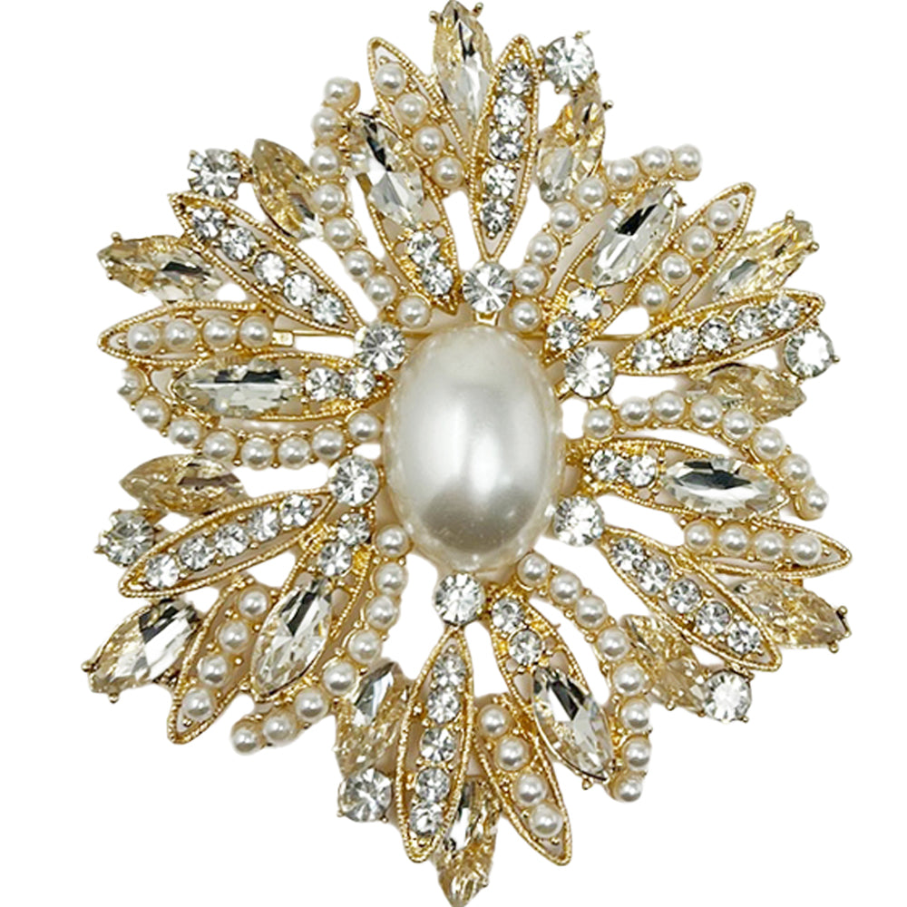 Fashion Design Rhinestone Brooch #PQ3081 - Multiple Colors (PC)