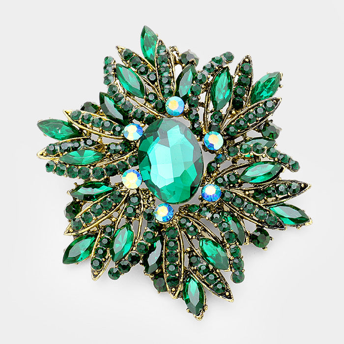 Fashion Design Rhinestone Brooch #PQ3081 - Multiple Colors (PC)