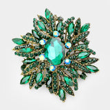 Fashion Design Rhinestone Brooch #PQ3081 - Multiple Colors (PC)