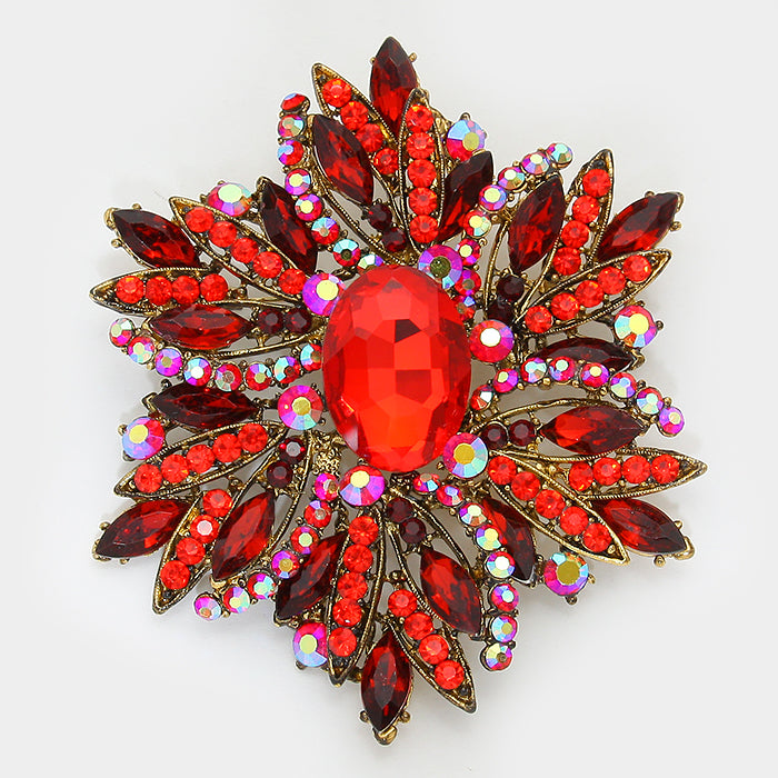 Fashion Design Rhinestone Brooch #PQ3081 - Multiple Colors (PC)