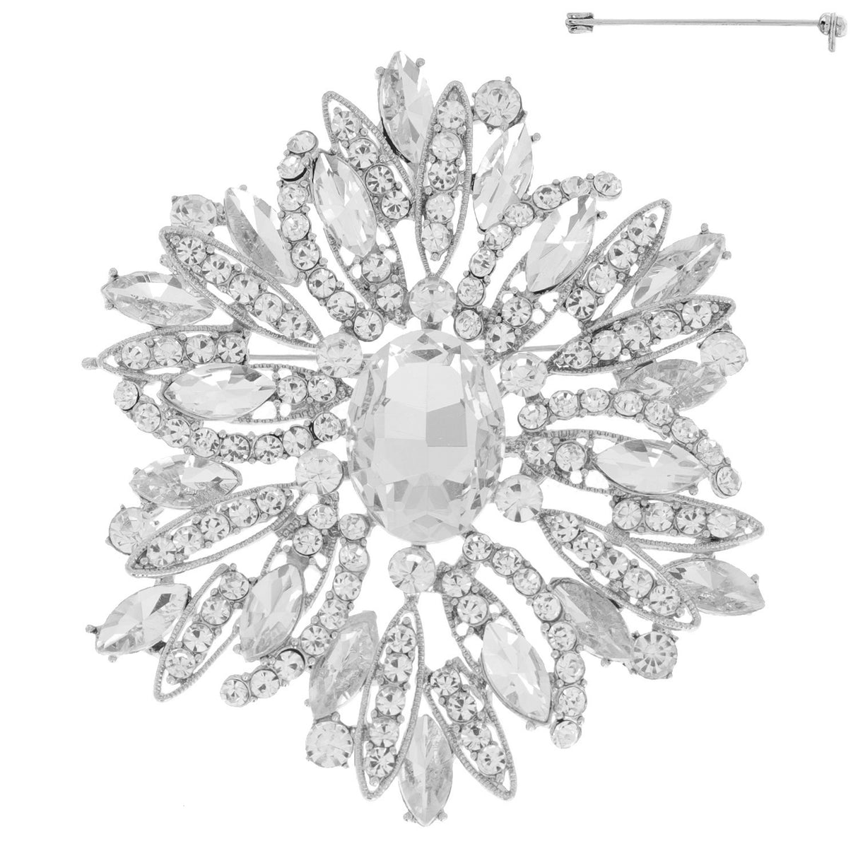 Fashion Design Rhinestone Brooch #PQ3081 - Multiple Colors (PC)