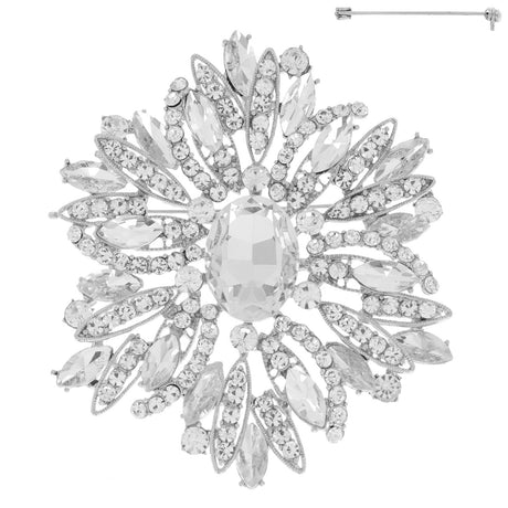 Fashion Design Rhinestone Brooch #PQ3081 - Multiple Colors (PC)