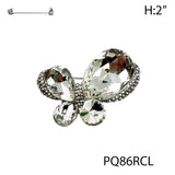 Fashion Butterfly Rhinestone Brooch #PQ86 - Multiple Colors (PC)