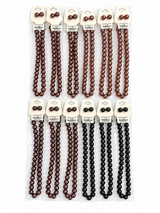 Fashion Thick Pearl Dozen Necklace Set #PRL2001BR Brown Mix (12PC)