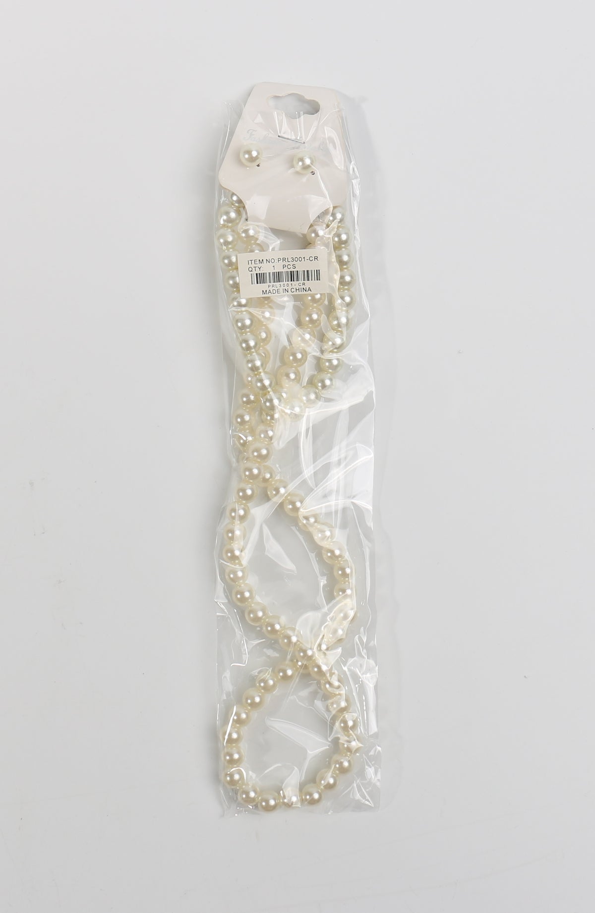 Fashion Thin Pearl Dozen Necklace Set #PRL3001CR Cream (12PC)
