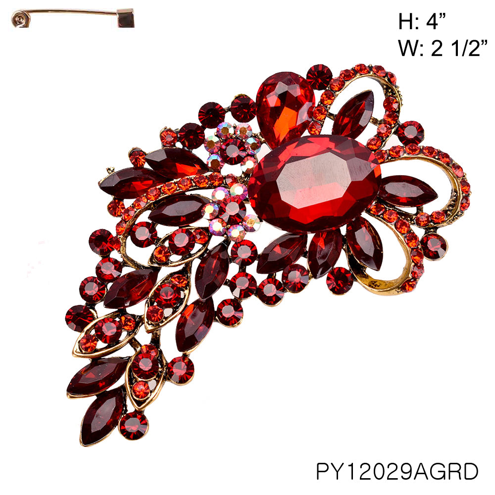 Fashion Design Rhinestone Brooch #PY12029 - Multiple Colors (PC)