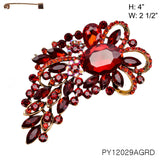 Fashion Design Rhinestone Brooch #PY12029 - Multiple Colors (PC)