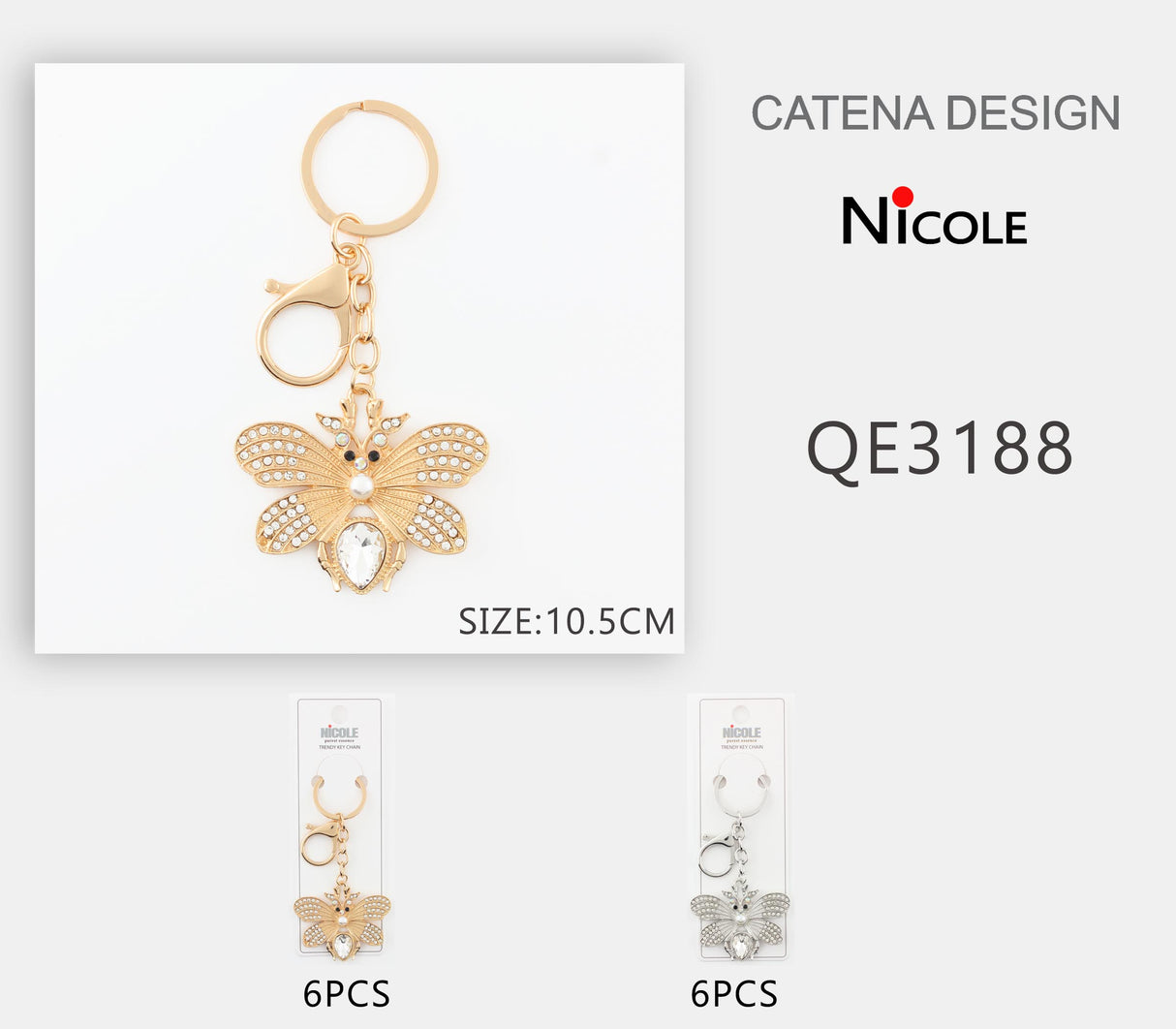 Design Keychains by the Dozen  #QE3188 (12PC)
