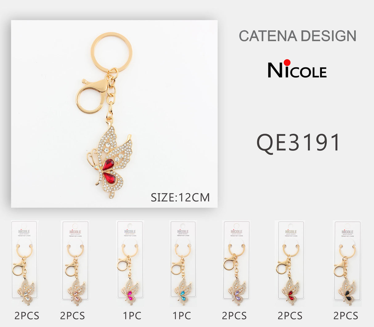 Design Keychains by the Dozen  #QE3191 (12PC)