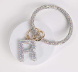 Fashion Wristlet Initial Keychain (PC)