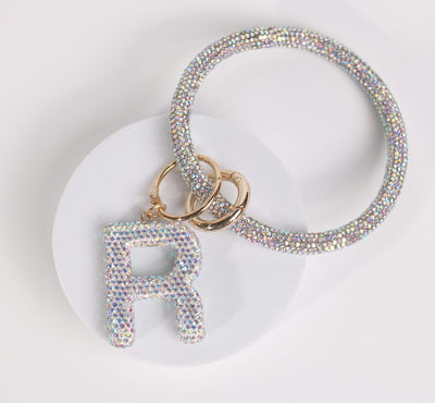 Fashion Wristlet Initial Keychain (PC)