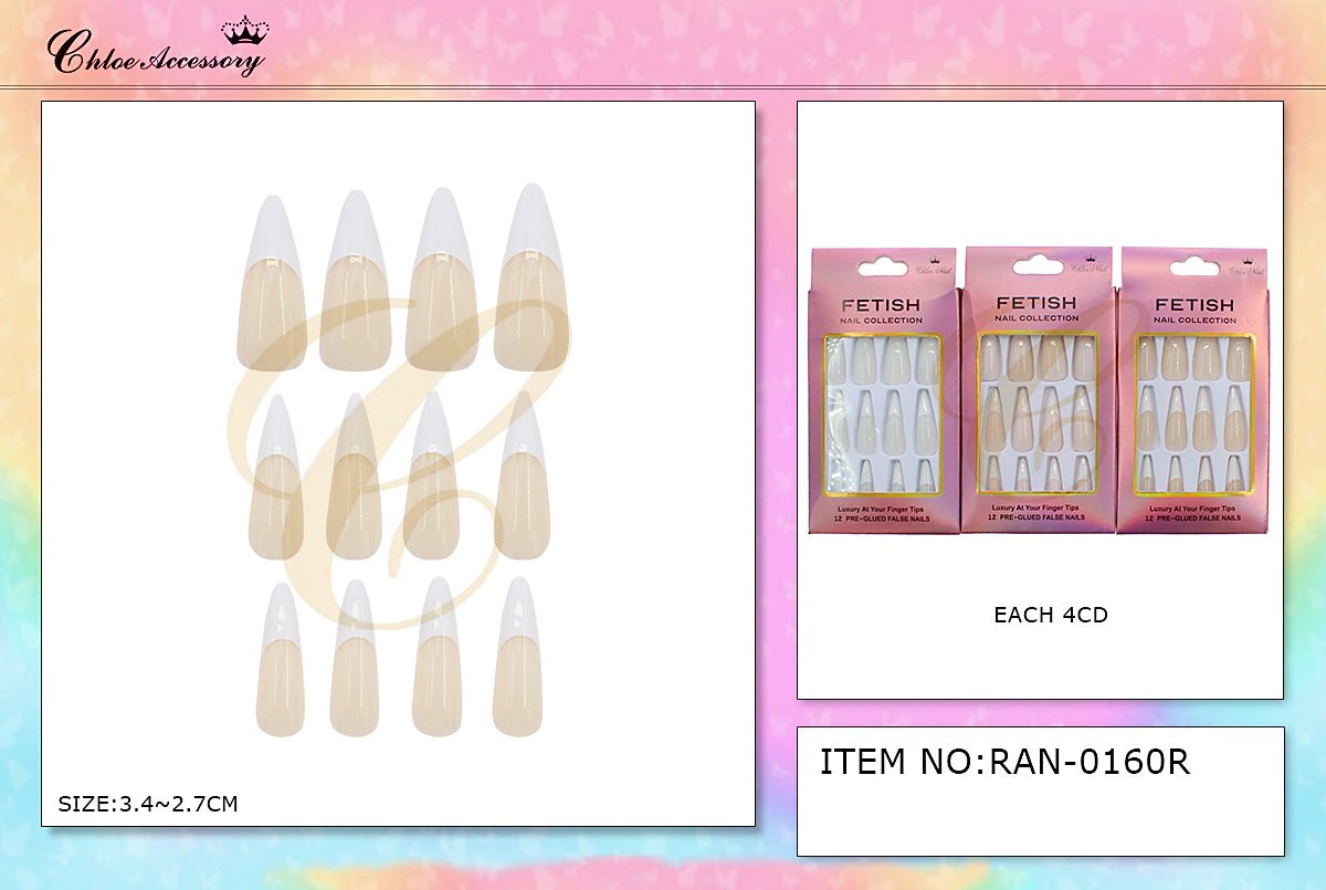 Design Press On Nails #RAN0160R (12PC)