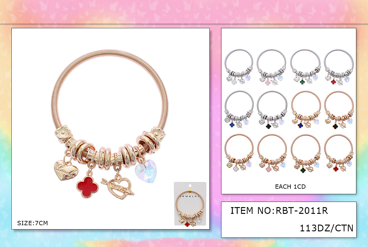 Design Charm Bracelets by the Dozen #RBT2011R (12PC)