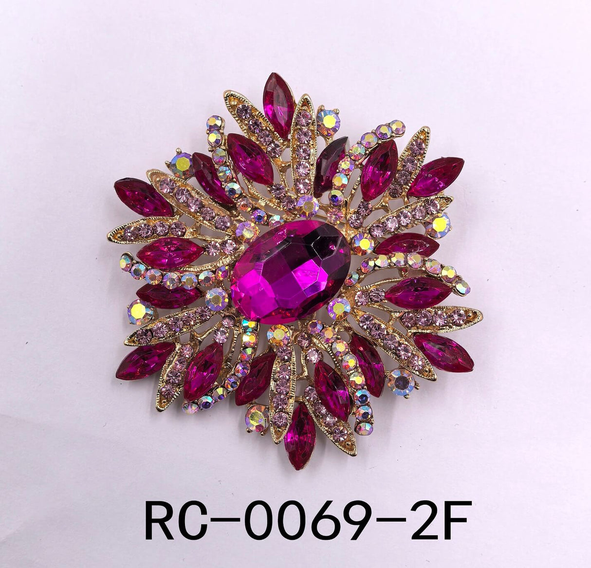 Fashion Design Rhinestone Brooch #RC0069 - Multiple Colors (PC)