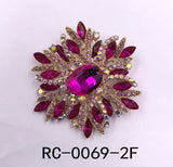 Fashion Design Rhinestone Brooch #RC0069 - Multiple Colors (PC)