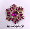 Fashion Design Rhinestone Brooch #RC0069 - Multiple Colors (PC)