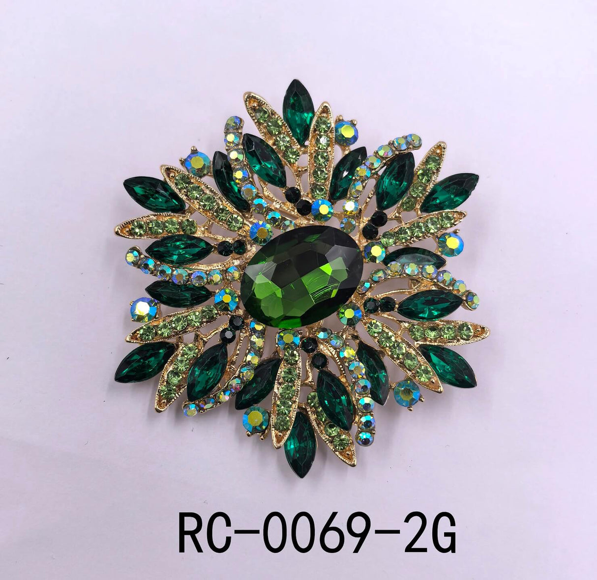 Fashion Design Rhinestone Brooch #RC0069 - Multiple Colors (PC)