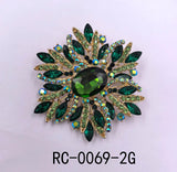 Fashion Design Rhinestone Brooch #RC0069 - Multiple Colors (PC)
