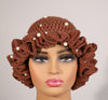 Fashion Pearl Ruffle Hat #RFPRL10
