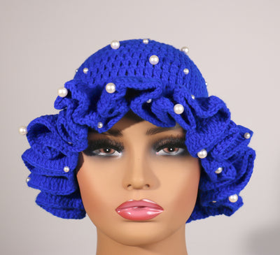 Fashion Pearl Ruffle Hat #RFPRL10