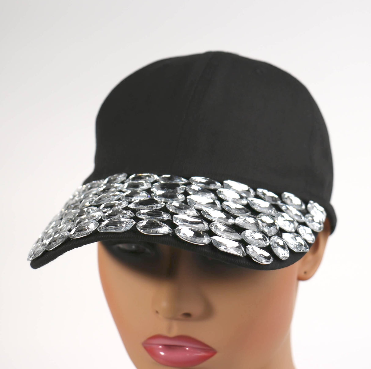 Fashion Black Hat W/ Rhinestones #RH2101 (PC)