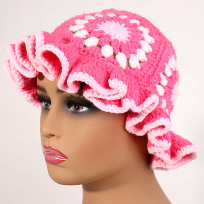 Fashion Design Ruffle Hat #RUFD30 (12PC)