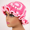 Design Ruffle Crochet Knit Hat #RUFD30 (12PC)