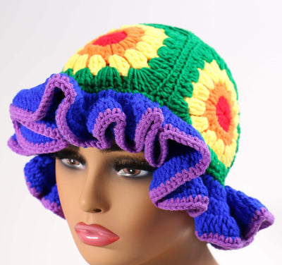 Fashion Design Ruffle Hat #RUFD30 (12PC)