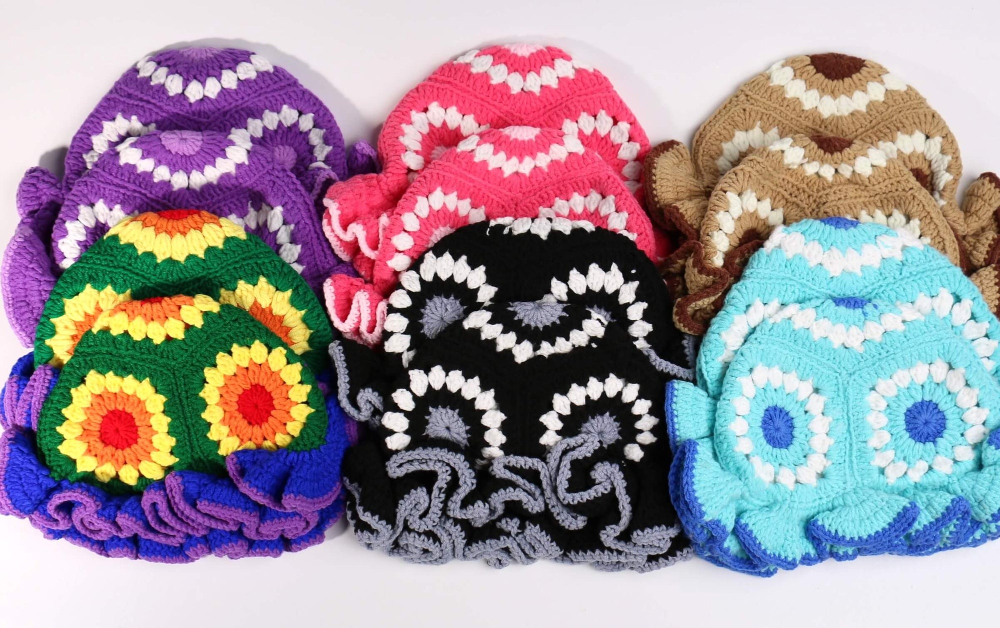Fashion Design Ruffle Hat #RUFD30 (12PC)