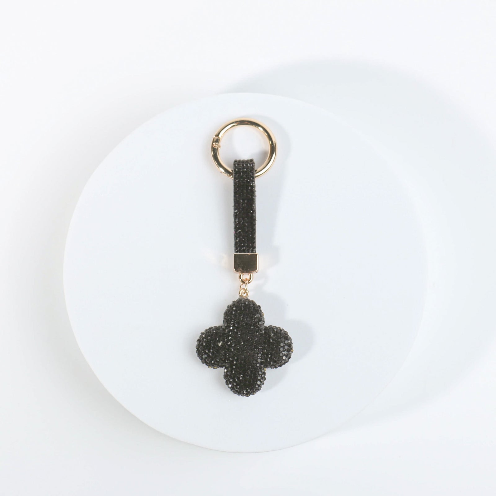 Fashion Bling Rhinestone Clover Keychain #RYKC06 - Multiple Colors (PC)