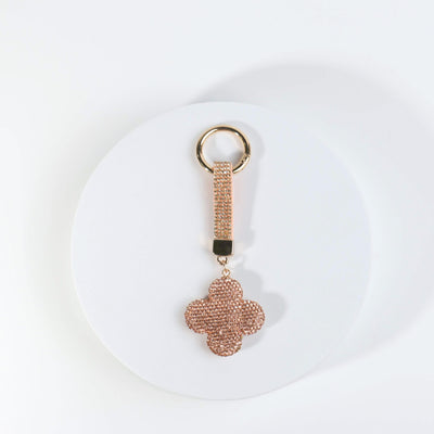 Fashion Rhinestone Clover Keychain #RYKC06 - Multiple Colors (PC)