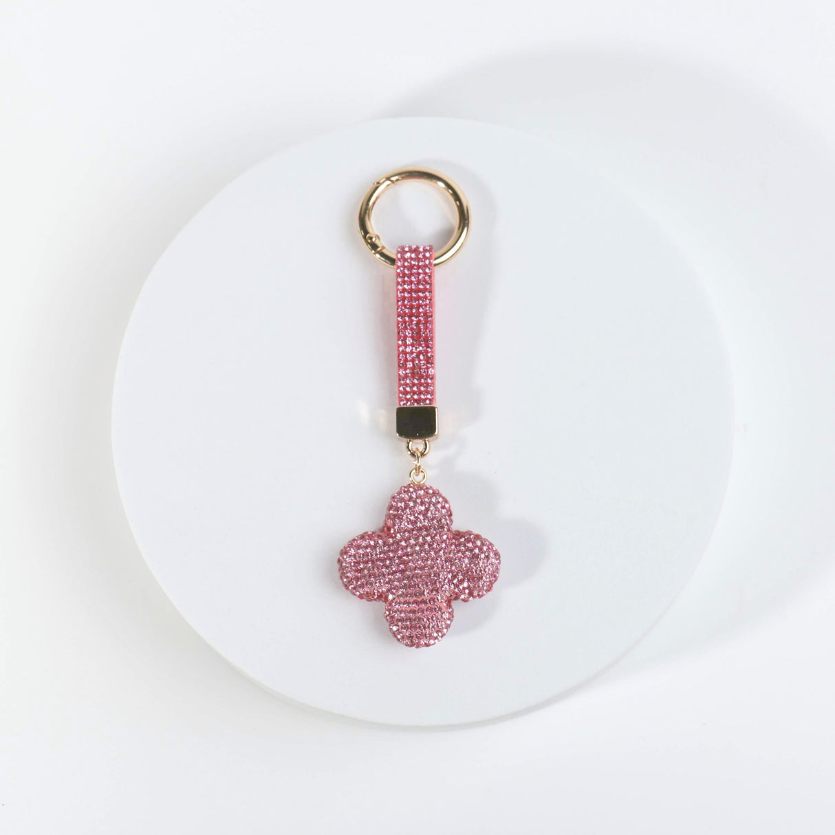 Fashion Bling Rhinestone Clover Keychain #RYKC06 - Multiple Colors (PC)