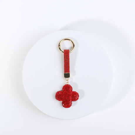 Fashion Bling Rhinestone Clover Keychain #RYKC06 - Multiple Colors (PC)