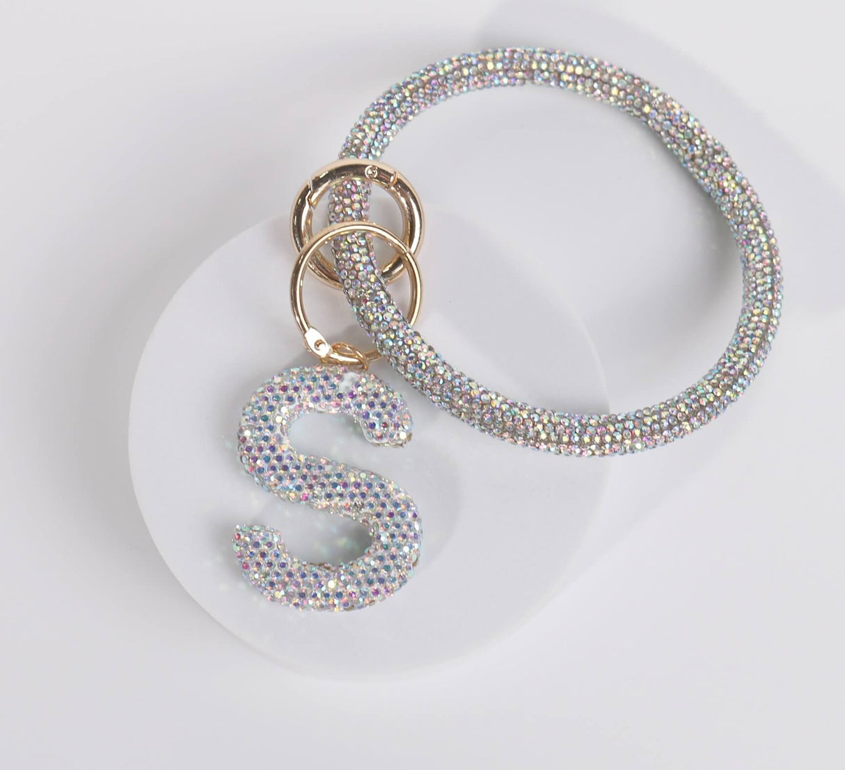 Fashion Wristlet Initial Keychain (PC)