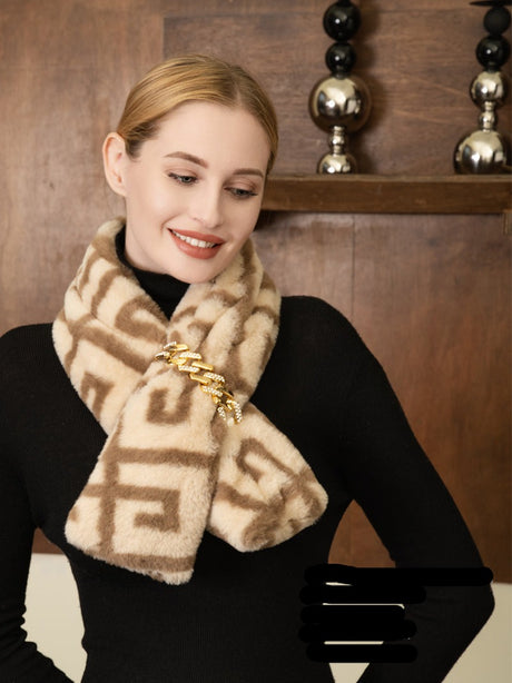 WHOLESALE-FASHION-CHAIN-SCARF-S5063-KHAKI