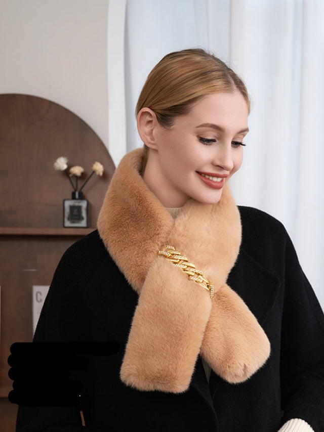 WHOLESALE-FASHION-CHAIN-SCARF-S5064-TAN