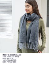 Fashion Fringe Scarf #S5097 - Multiple Colors (PC)