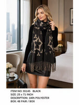 Fashion Design Fringe Scarf #S5145 - Multiple Colors (PC)