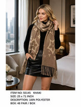 Fashion Design Fringe Scarf #S5145 - Multiple Colors (PC)