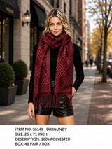 Fashion Design Fringe Scarf #S5149 - Multiple Colors (PC)