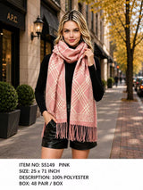 Fashion Design Fringe Scarf #S5149 - Multiple Colors (PC)
