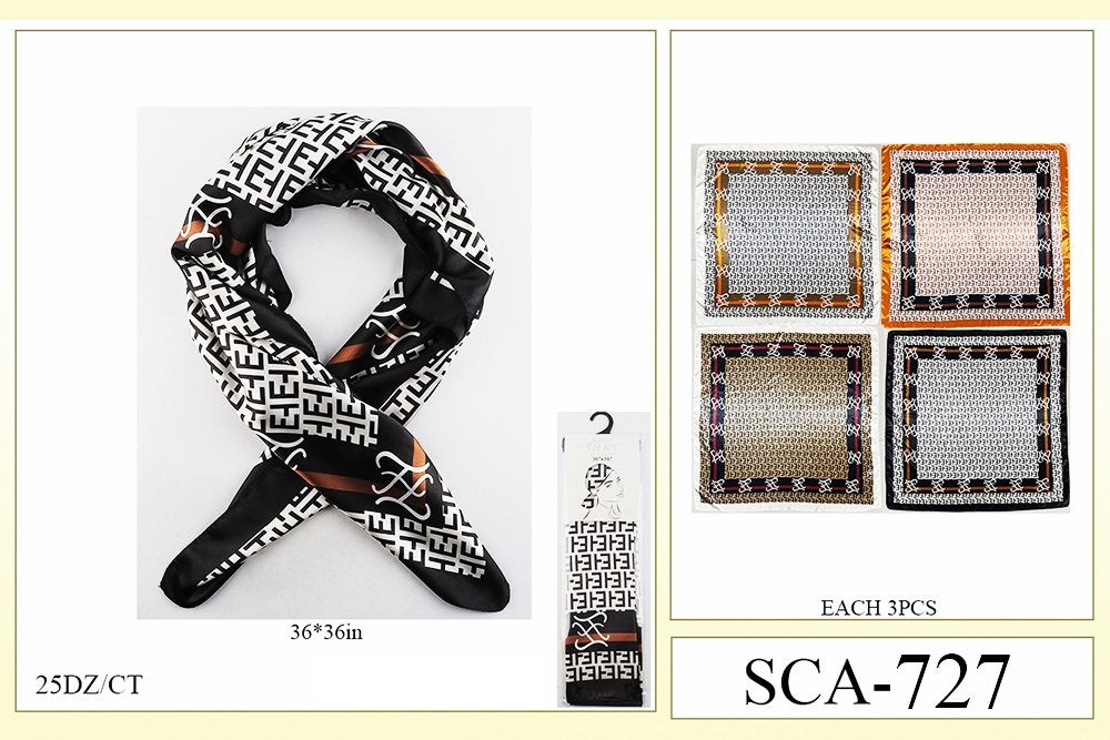 Fashion Designed Head Scarf #SCA727 (12PC)