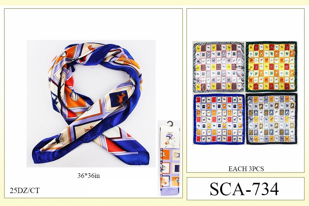 Fashion Designed Head Scarf #SCA734 (12PC)