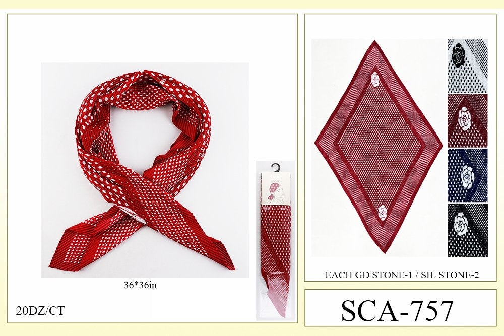 Fashion Designed Head Scarf #SCA757 (12PC)