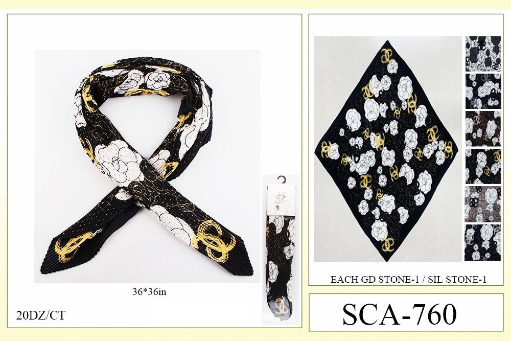 Fashion Designed Head Scarf #SCA760 (12PC)